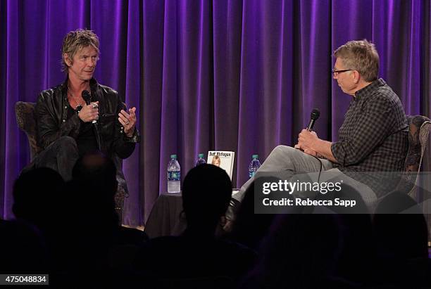 Musician Duff McKagan speaks with Executive Director of the GRAMMY Museum Bob Santelli at A Conversation With Duff McKagan at The GRAMMY Museum on...