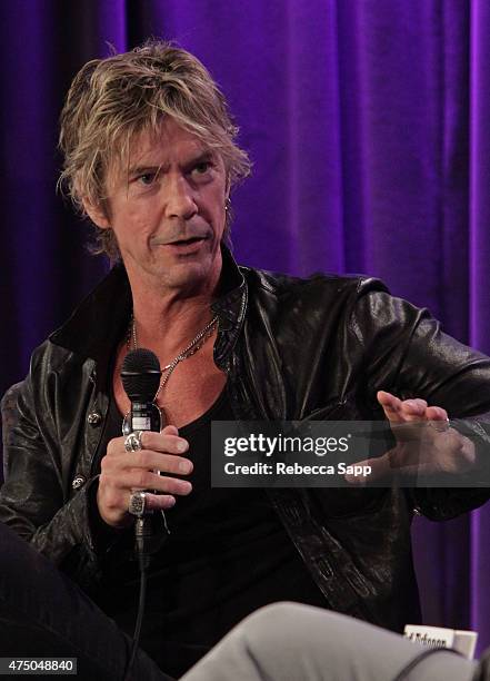 Musician Duff McKagan speaks onstage at A Conversation With Duff McKagan at The GRAMMY Museum on May 28, 2015 in Los Angeles, California.