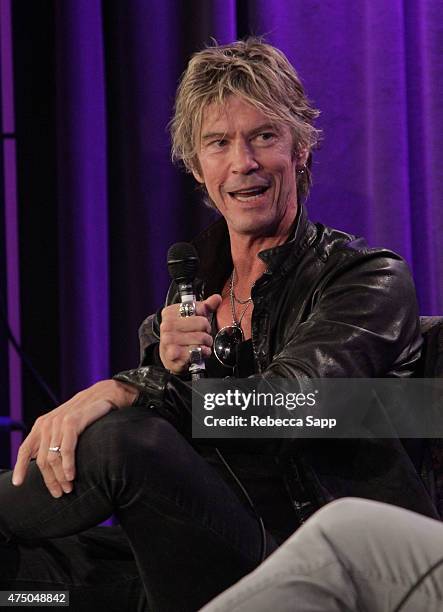 Musician Duff McKagan speaks onstage at A Conversation With Duff McKagan at The GRAMMY Museum on May 28, 2015 in Los Angeles, California.