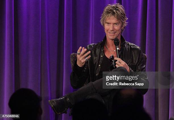 Musician Duff McKagan speaks onstage at A Conversation With Duff McKagan at The GRAMMY Museum on May 28, 2015 in Los Angeles, California.