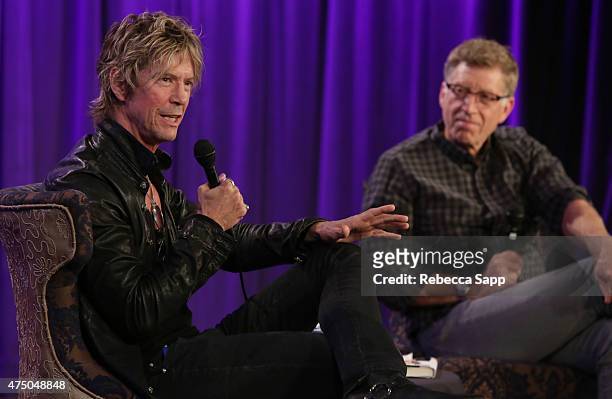 Musician Duff McKagan speaks with Executive Director of the GRAMMY Museum Bob Santelli at A Conversation With Duff McKagan at The GRAMMY Museum on...