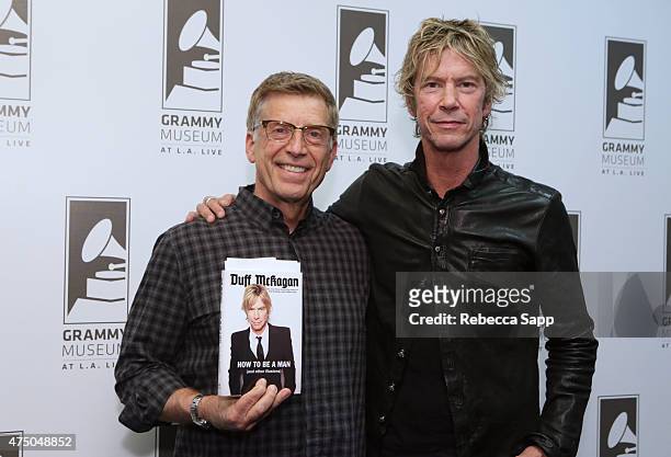 Executive Director of the GRAMMY Museum Bob Santelli and musician Duff McKagan at A Conversation With Duff McKagan at The GRAMMY Museum on May 28,...