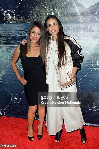 Company partner Soleil Moon Frye and actress Demi Moore attend the unveiling of Seedling's Arts District headquarters on May 28, 2015 in Los Angeles,...