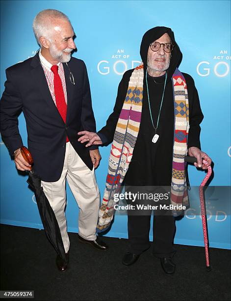 David Webster and Larry Kramer attend the Broadway Opening Night of 'An Act of God' at Studio 54 on May 28, 2015 in New York City.