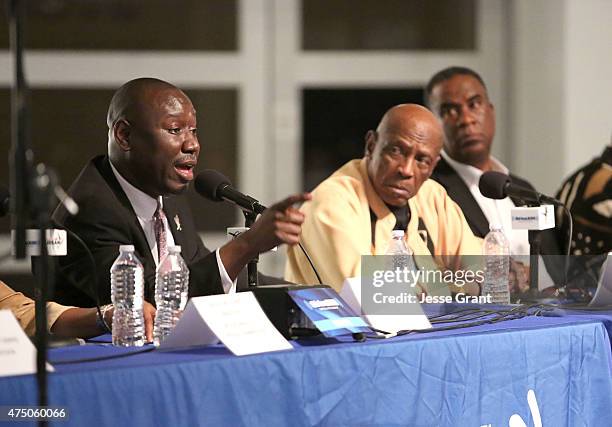 Attorney and President-Elect of the National Bar Association Benjamin L. Crump and actor Louis Gossett Jr. Attend SiriusXM's Exclusive "Stand Up,...