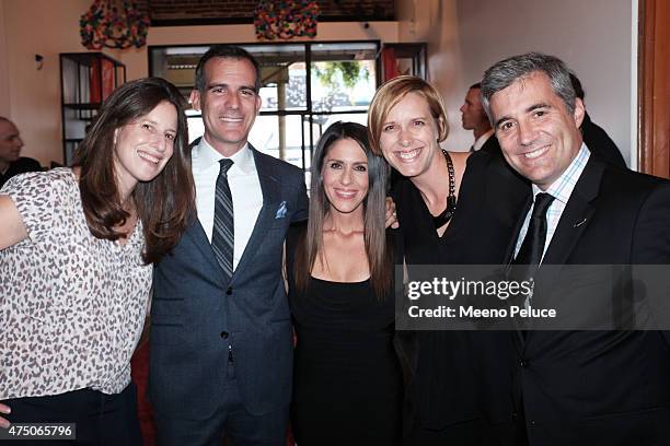 Seedling Chairman Kara Nortman, Los Angeles Mayor Eric Garcetti, Seedling Co-Founder Soleil Moon Frye, Seedling CEO Phoebe Hayman and Consul General...