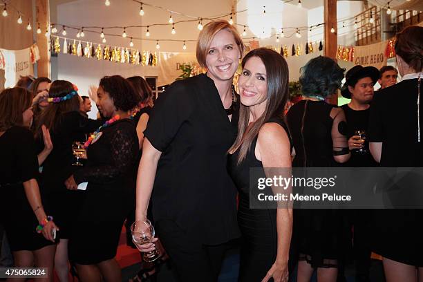 Seedling CEO Pheobe Hayman and Seedling Co-Founder Soleil Moon Frye at the Seedling launch party for their Downtown LA Arts District Headquarters on...