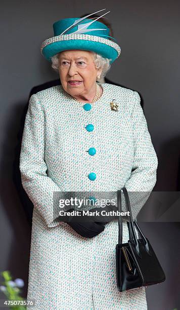 Queen Elizabeth II attends a ceremonial welcome at Lancaster Castle on May 29, 2015 in Lancaster, England.