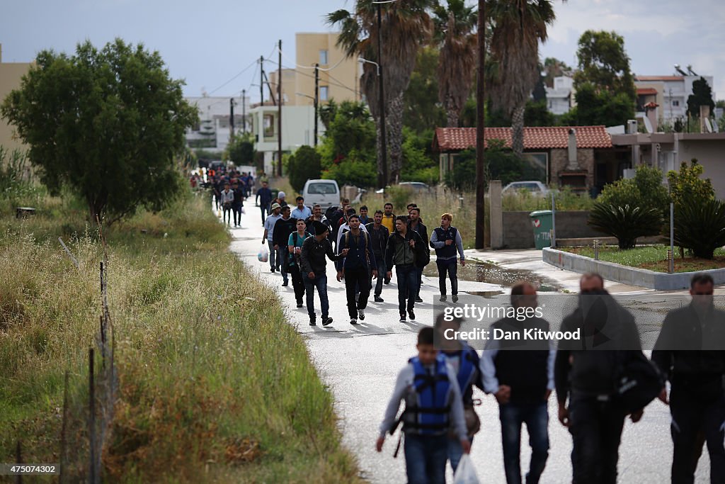 Migrants Continue To Arrive On Greek Island Of Kos