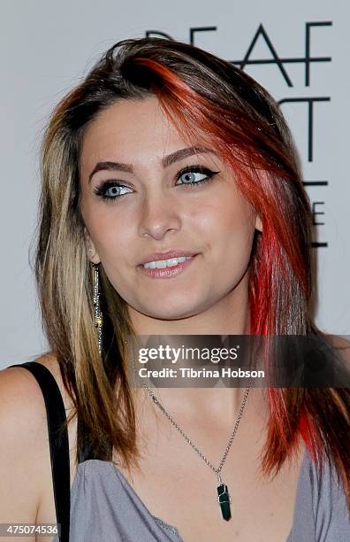 Paris Jackson attends the opening night of Deaf West Theatre's 'Spring Awakening' at Wallis Annenberg Center for the Performing Arts on May 28, 2015...