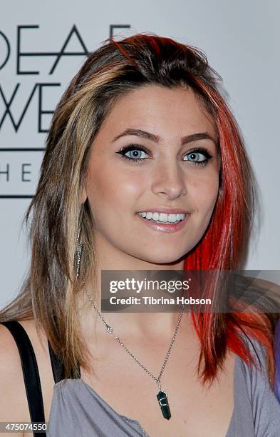 Paris Jackson attends the opening night of Deaf West Theatre's 'Spring Awakening' at Wallis Annenberg Center for the Performing Arts on May 28, 2015...