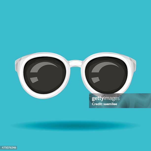 white sunglasses - sunglasses reflection stock illustrations