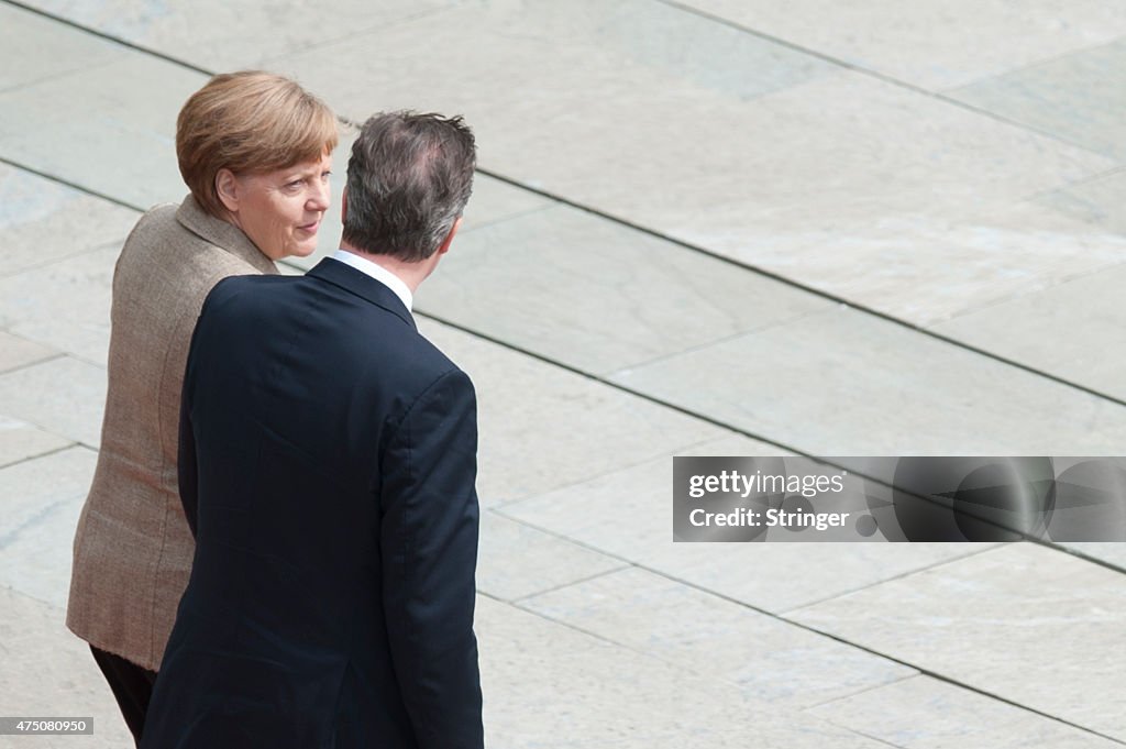 David Cameron Meets With Angela Merkel In Berlin