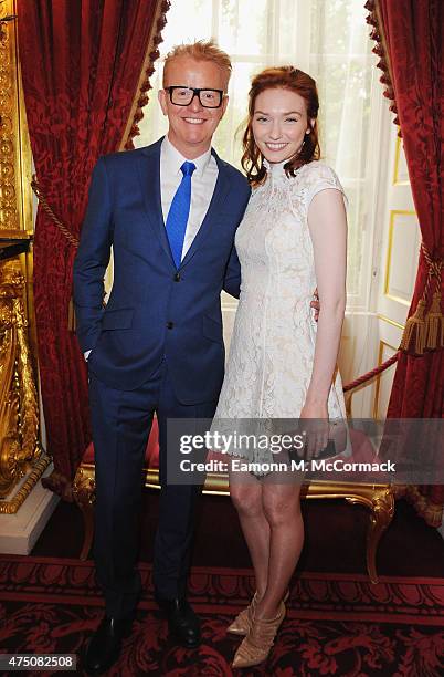 Chris Evans and Eleanor Tomlinson attend The Final Of BBC2's 500 Words Competitionat St James Palace on May 29, 2015 in London, England.