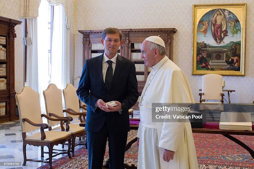 Pope Francis Meets President of  Slovenia Miroslav Cerar Jr.