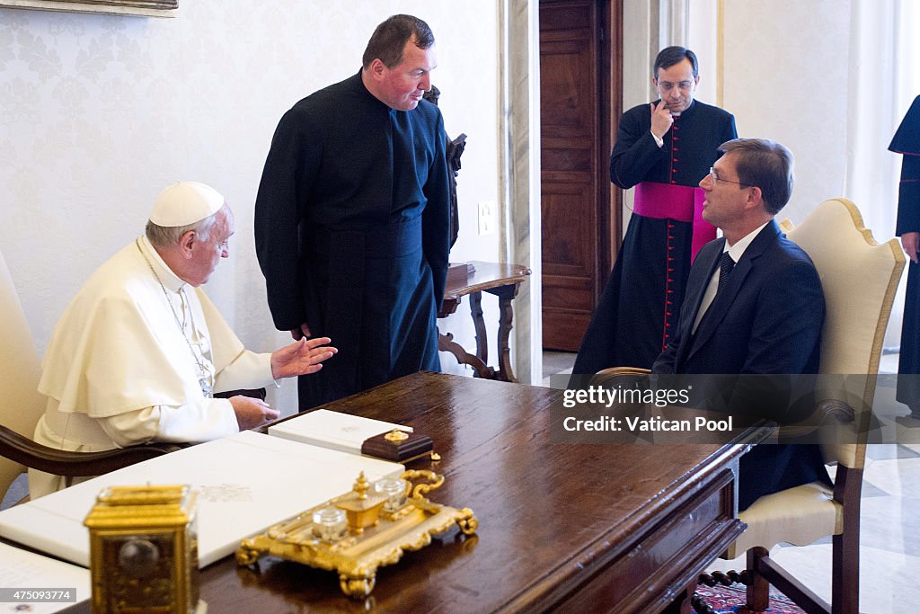 Pope Francis Meets President of  Slovenia Miroslav Cerar Jr.