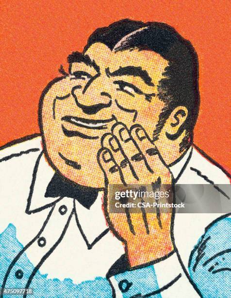 dark haired man with hand raised - man eyebrows stock illustrations