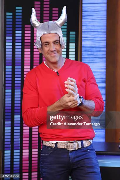 Carlos Ponce visits the set of "Despierta America" to promote his film "Spy" at Univision Studios on May 29, 2015 in Miami, Florida.