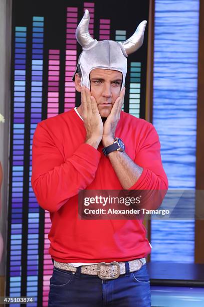 Carlos Ponce visits the set of "Despierta America" to promote his film "Spy" at Univision Studios on May 29, 2015 in Miami, Florida.