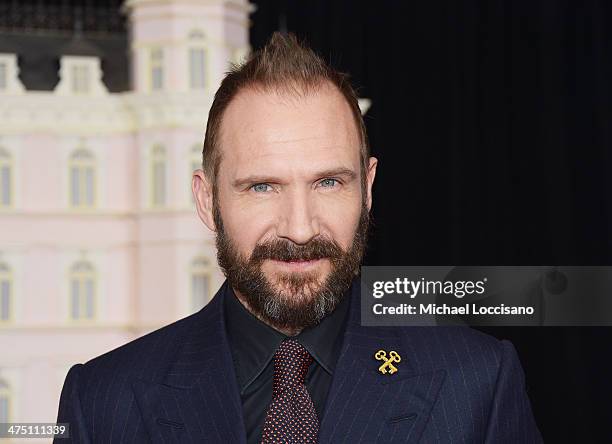 Actor Ralph Fiennes attends the "The Grand Budapest Hotel" New York Premiere at Alice Tully Hall on February 26, 2014 in New York City.