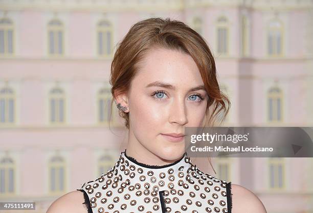 Actress Saoirse Ronan attends the "The Grand Budapest Hotel" New York Premiere at Alice Tully Hall on February 26, 2014 in New York City.