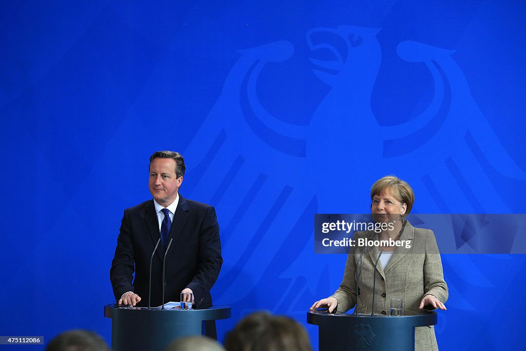 German Chancellor Angela Merkel Meets U.K. Prime Minister David Cameron