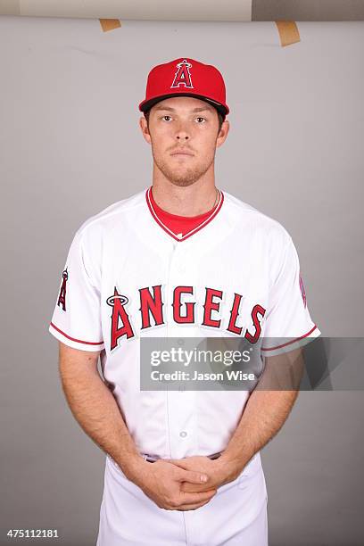 Brennan Boesch of the Los Angeles Angels of Anaheim poses during Photo Day on Wednesday, February 26, 2014 at Tempe Diablo Stadium in Tempe, Arizona.