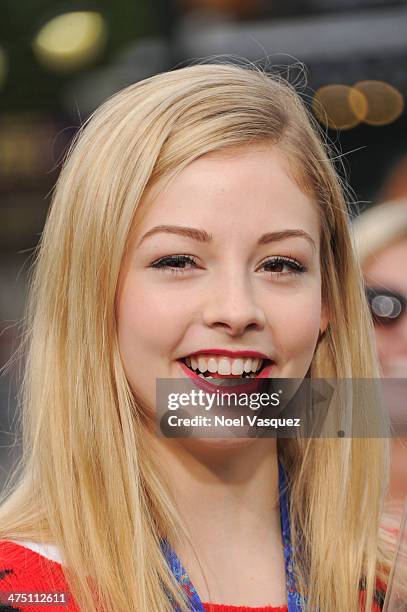 Gracie Gold visits "Extra" at Universal Studios Hollywood on February 26, 2014 in Universal City, California.