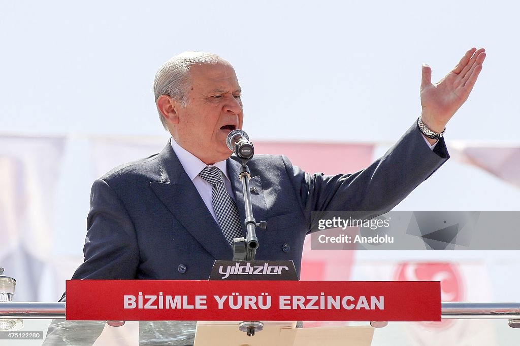 MHP leader Bahceli holds election rally in Erzincan
