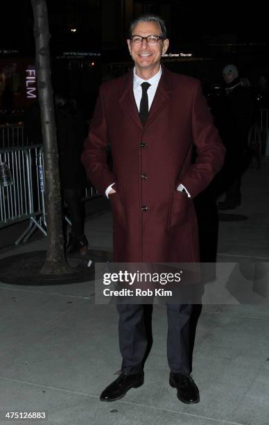 Jeff Goldblum arrives for "The Grand Budapest Hotel" New York Premiere at Alice Tully Hall on February 26, 2014 in New York City.