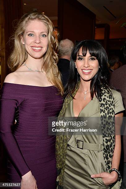 Desiree Gallas and Famia Arflane attend TheWrap's 5th Annual Oscar Party at Culina Restaurant at the Four Seasons Los Angeles on February 26, 2014 in...