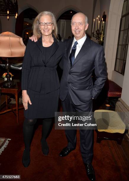 Host Benedikt Taschen and photographer Annie Leibovitz attend The Annie Leibovitz SUMO-Size Book Launch presented by Vanity Fair, Leon Max and...