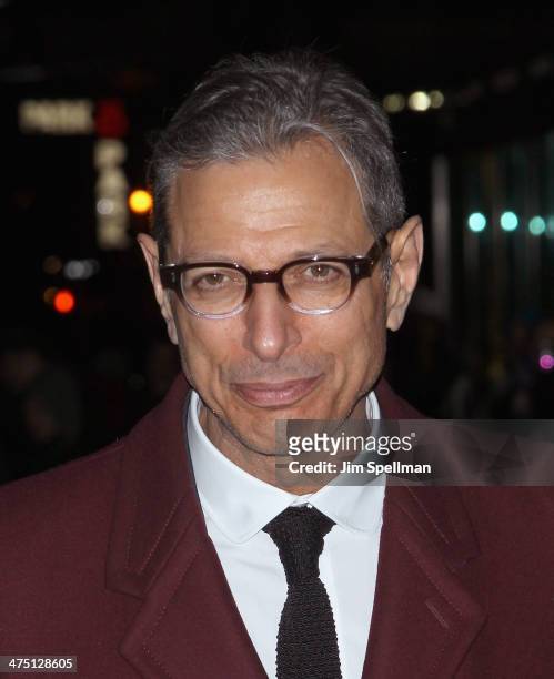 Actor Jeff Goldblum attends the "The Grand Budapest Hotel" New York Premiere at Alice Tully Hall on February 26, 2014 in New York City.