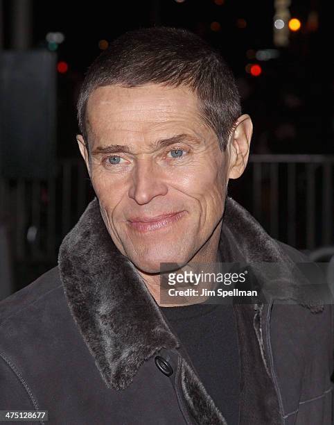 Actor Willem Dafoe attends the "The Grand Budapest Hotel" New York Premiere at Alice Tully Hall on February 26, 2014 in New York City.