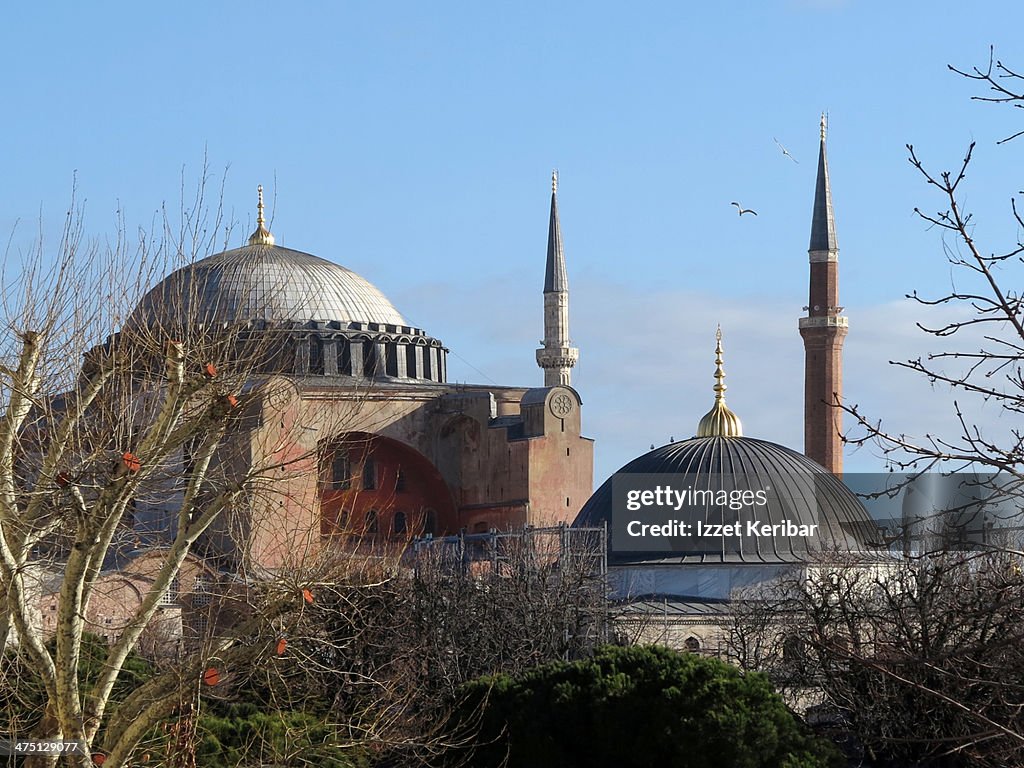 Hagia Sophia dome two minaret and Mausoleum