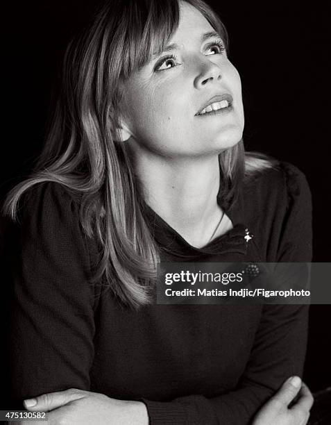 Actress Isabelle Carre is photographed for Madame Figaro on January 18, 2015 in Paris, France. Make-up by Givenchy Le Make Up. CREDIT MUST READ:...