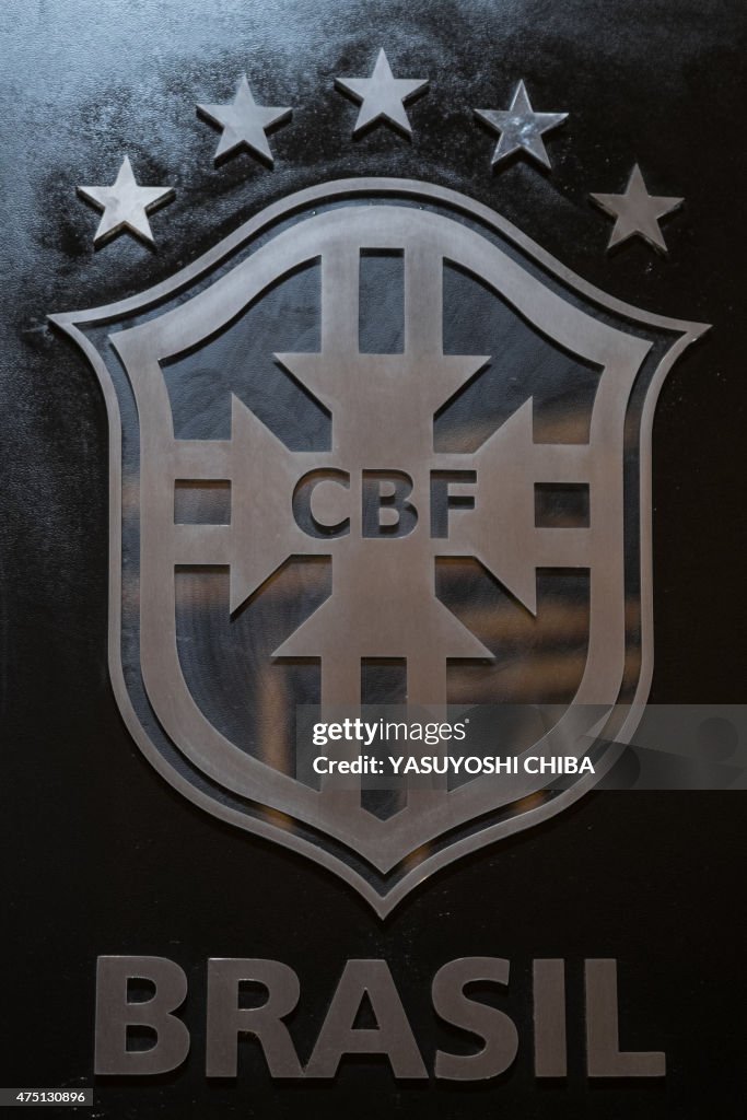 Brazil Cbf The official logo of the Brazilian Football Confederation seen at the ...