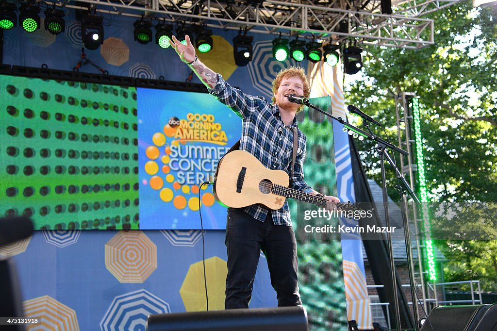 Ed Sheeran Performs On ABC's "Good Morning America"