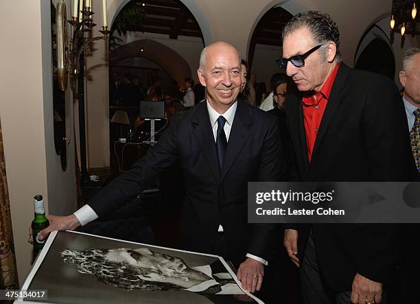 Host Benedikt Taschen and actor Michael Richards attend The Annie Leibovitz SUMO-Size Book Launch presented by Vanity Fair, Leon Max and Benedikt...