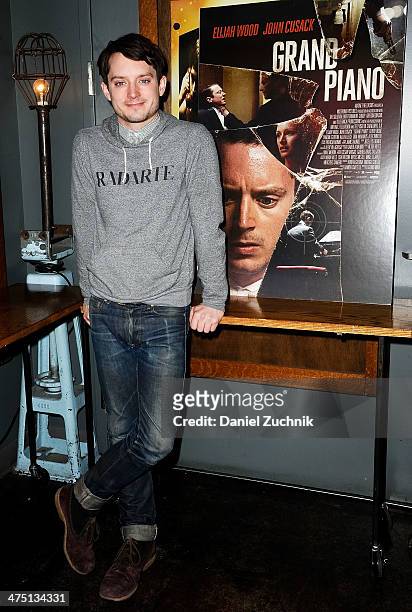 Actor Elijah Wood attends the "Grand Piano" screening at Nitehawk Cinema on February 26, 2014 in New York City.