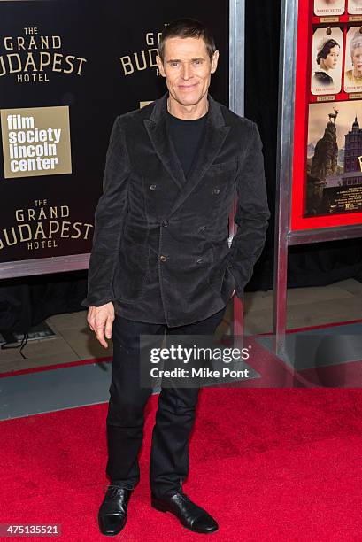 Actor Willem Dafoe attends "The Grand Budapest Hotel" premiere at Alice Tully Hall on February 26, 2014 in New York City.