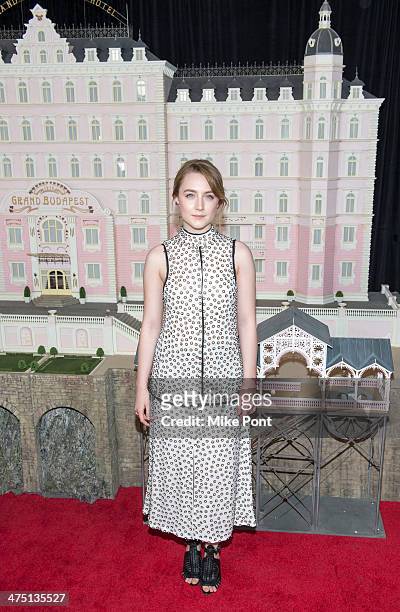 Actress Saoirse Ronan attends "The Grand Budapest Hotel" premiere at Alice Tully Hall on February 26, 2014 in New York City.