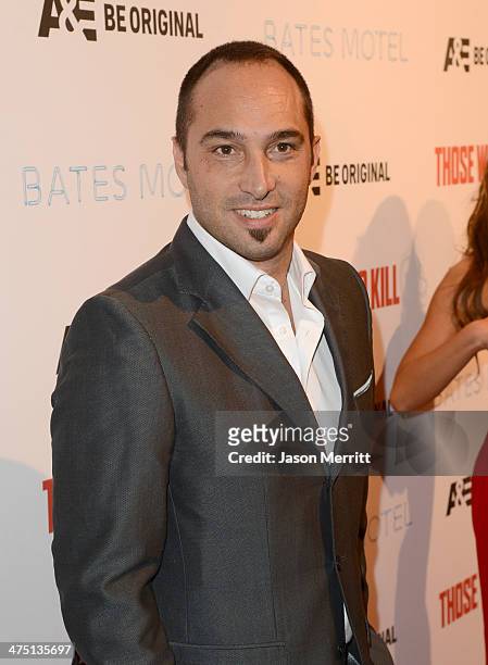 Cristiano De Masi attends A&E's "Bates Motel" and "Those Who Kill" Premiere Party at Warwick on February 26, 2014 in Hollywood, California.