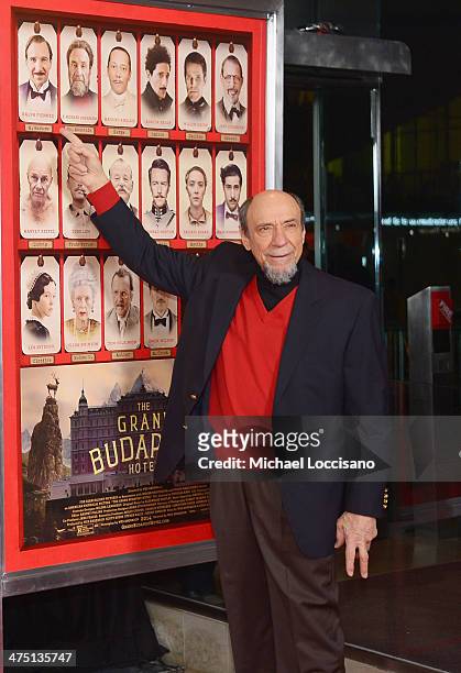 Actor F. Murray Abraham attends the "The Grand Budapest Hotel" New York Premiere at Alice Tully Hall on February 26, 2014 in New York City.