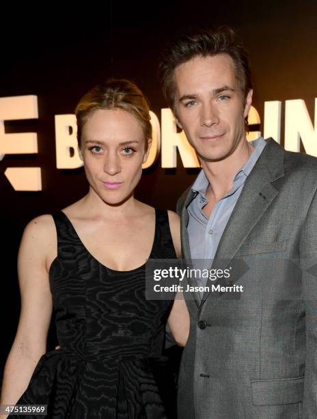 Actors Chloe Sevigny and James D'Arcy attend A&E's "Bates Motel" and "Those Who Kill" Premiere Party at Warwick on February 26, 2014 in Hollywood,...