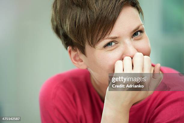 Shy Example Shy Smile Woman Photos and Premium High Res Pictures - Getty Images