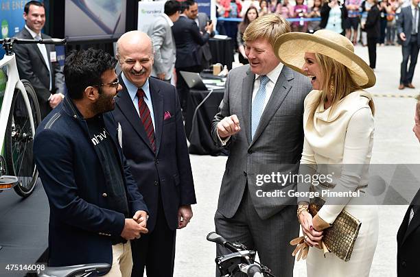 King Willem-Alexander and Queen Maxima of The Netherlands visit MaRS Discovery District during state visit to Canada on May 29, 2015 in Toronto,...