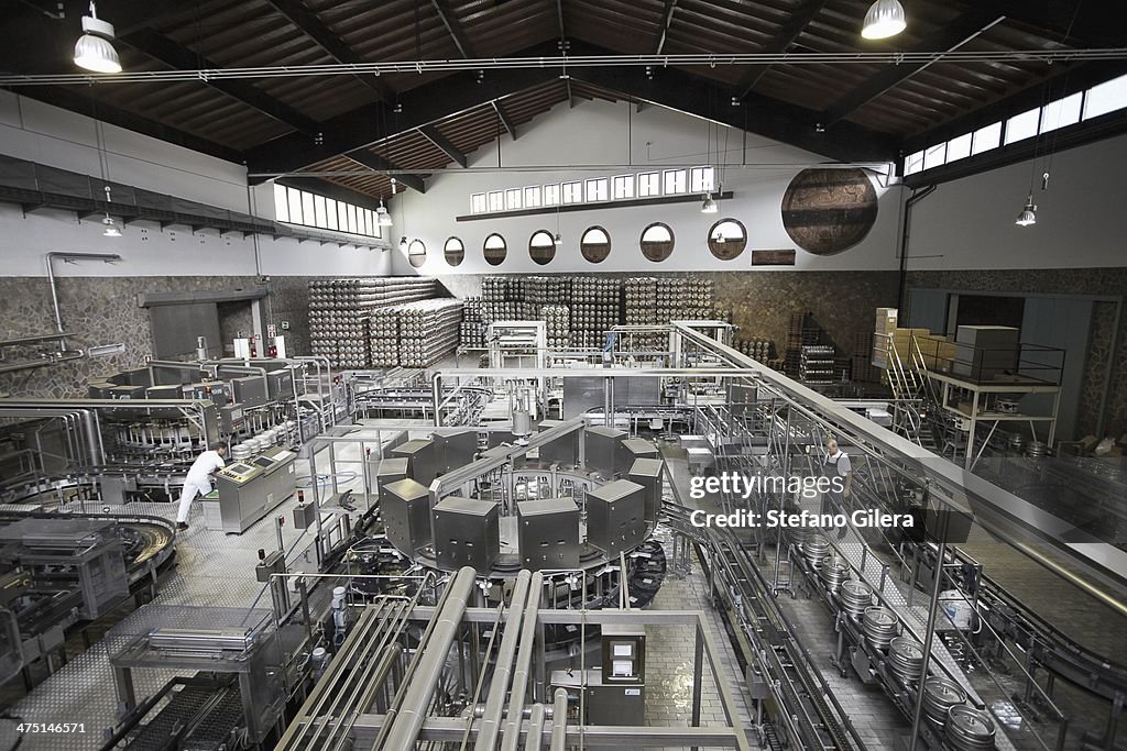 Machinery in a brewery