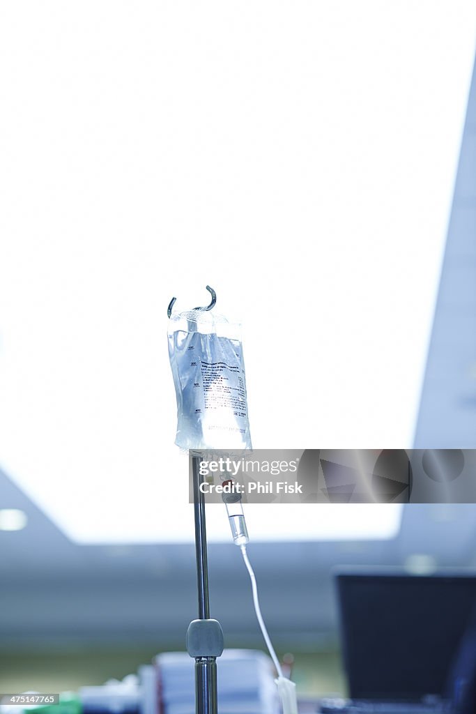 Still life of intravenous drip in hospital