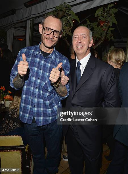 Photographer Terry Richardson and host Benedikt Taschen attend The Annie Leibovitz SUMO-Size Book Launch presented by Vanity Fair, Leon Max and...